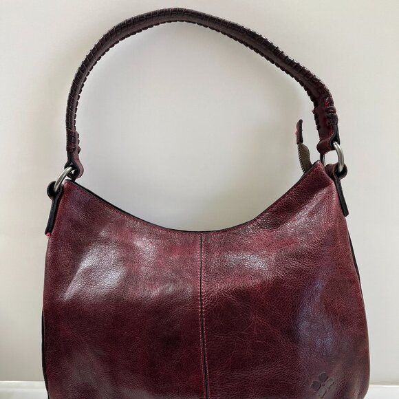 Patricia Nash - Large Leather Plum/ Burgundy Zip Hobo - EUC - Picture 5 of 13